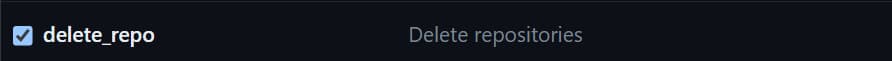 Delete repo option
